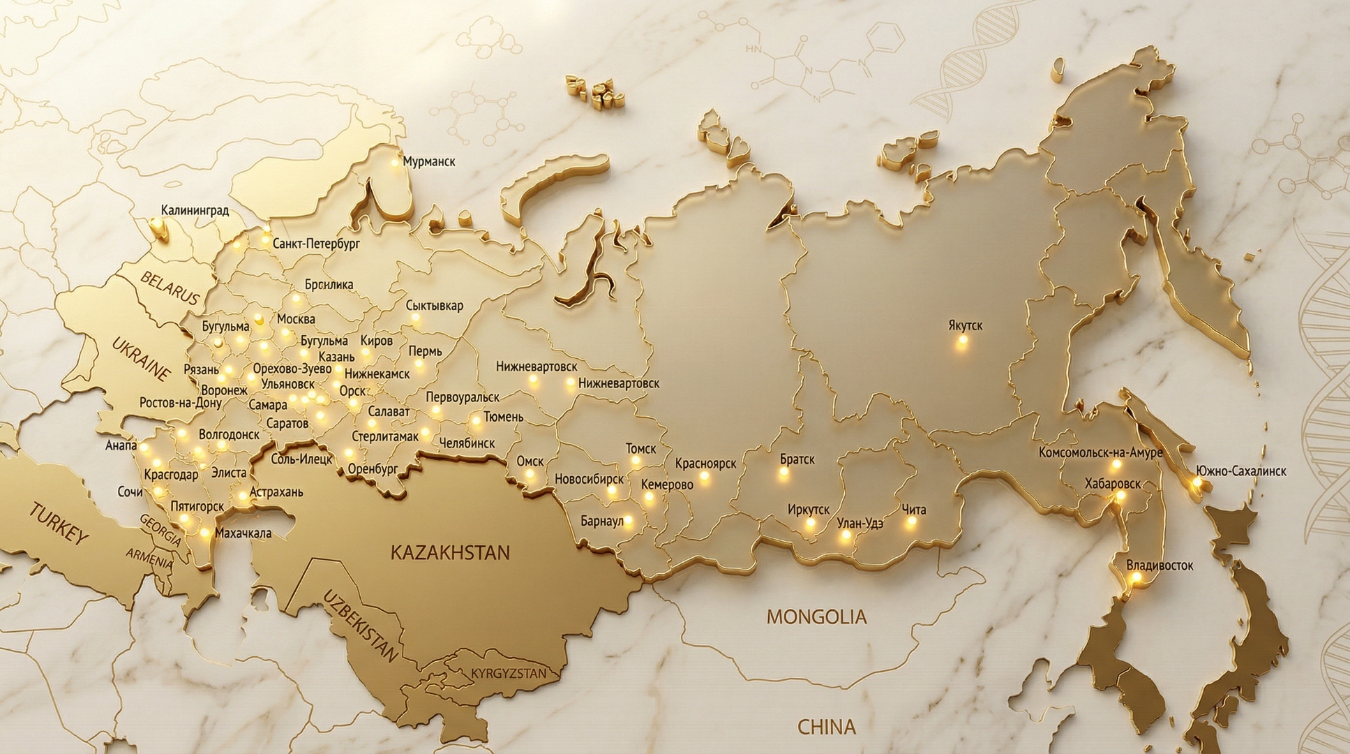 Карта сервисных центров WHIEDA Виеда в России и СНГ — 62 города